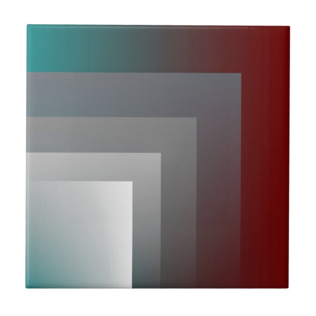 teal grey burgundy ceramic tile (Front)