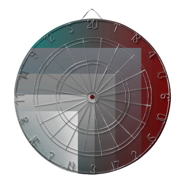 teal grey burgundy dartboard (Front)