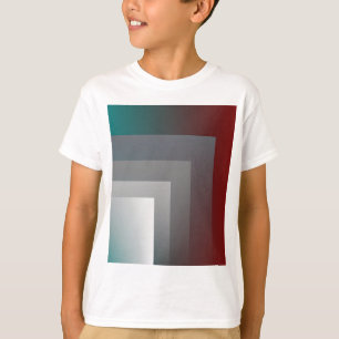 teal grey burgundy T-Shirt