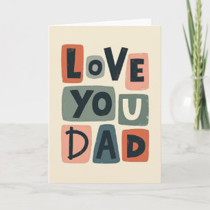Teal Grey Fathers Day Card