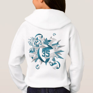teal grey volleyballs stars girls jersey number 
