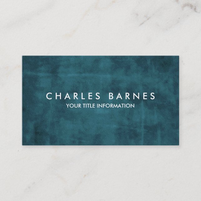 Teal Grunge Business Card (Front)