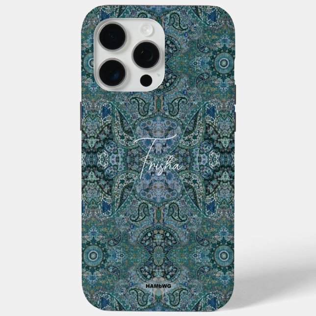 Teal Gypsy Design Cell Phone Case (Back)