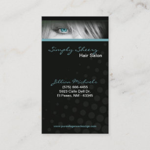 Teal Hair Salon Beauty Shop Boutiq Business Card