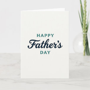 Teal Happy Fathers Day Script Card