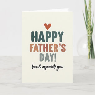 Teal Happy Fathers Terracotta Day Card