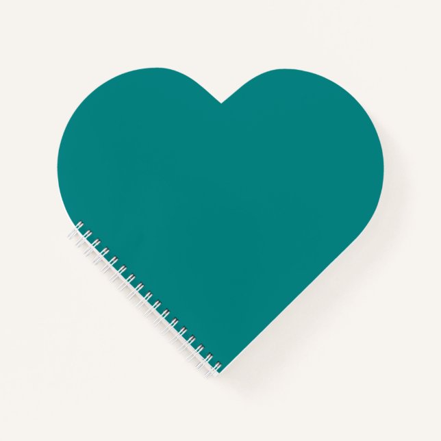 Teal Heart Shaped Notebook (Front)