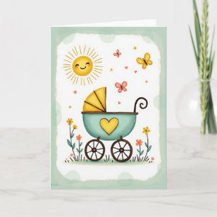 Teal Hearted Fathers Day Card