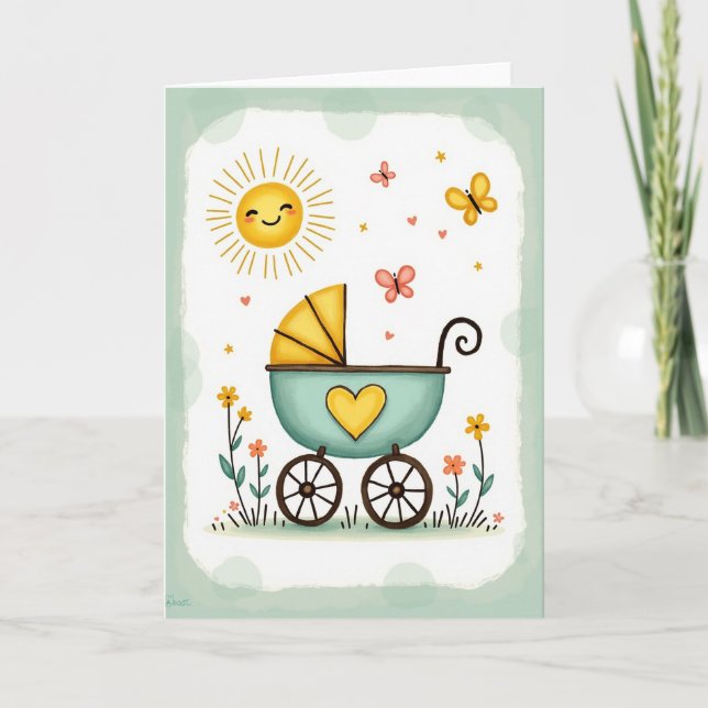 Teal Hearted Fathers Day Card (Front)