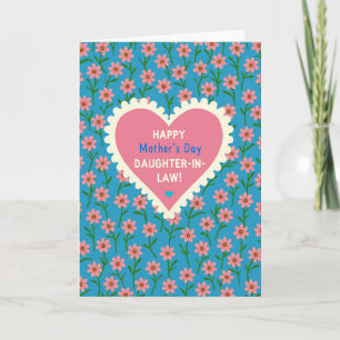 Teal Heartfelt Mum Card