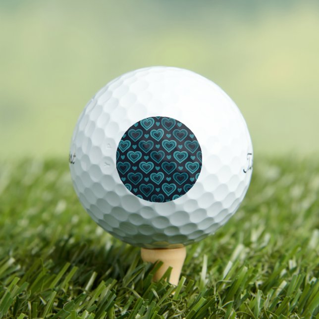Teal Hearts Golf Balls (Insitu Tee)