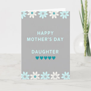 Teal Hearts Mothers Card