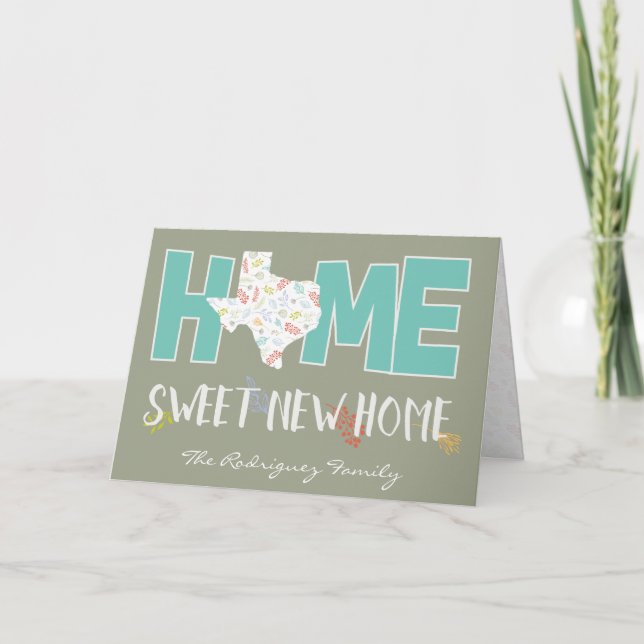 Teal Home, Sweet New Home - Texas Announcement (Front)