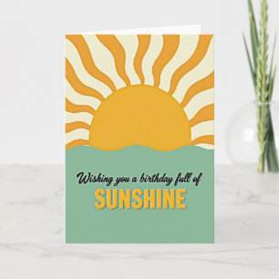 Teal Horizon Birthday Card