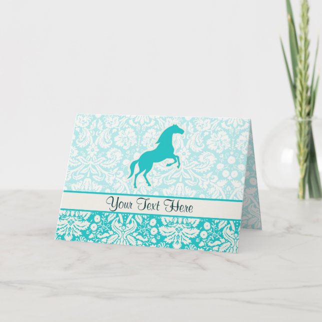 Teal Horse Card (Front)