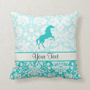 Teal Horse Cushion