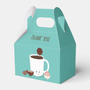 Teal Hot Chocolate Bomb Party Favour Box