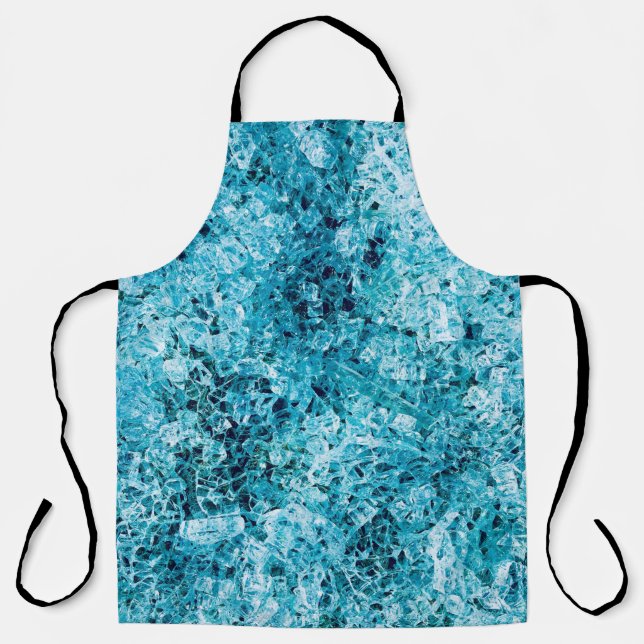Teal illustration apron (Front)