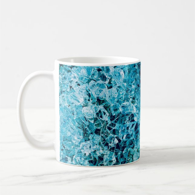 Teal illustration coffee mug (Left)