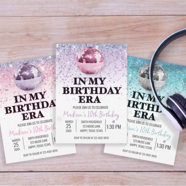 Teal In My Birthday Era Music Invitation (Creator Uploaded)