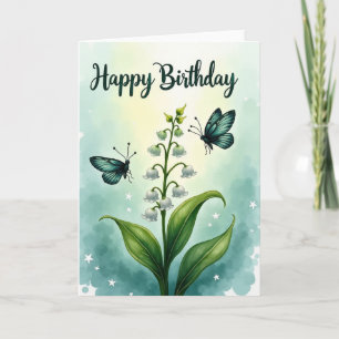 Teal Insect Birthday Card