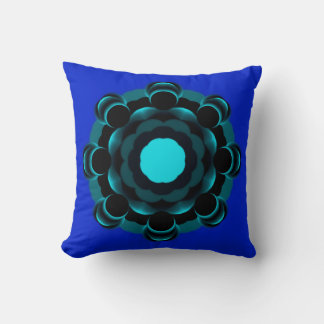 Teal-ish Mandala Design ~ 7.25.24.2 Cushion
