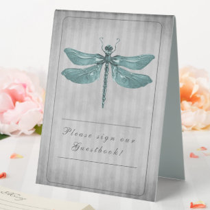 Teal Jewelled Dragonfly Wedding
