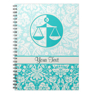 Teal Justice Scales Notebook