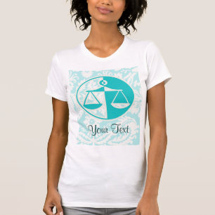 Teal Justice Scales T-Shirt