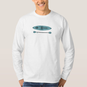 Teal Kayak Long Sleeve T-Shirt