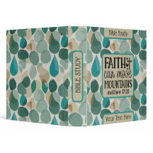Teal Khaki Abstract Customised Bible Study