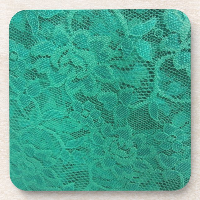 Teal Lace Coaster (Front)