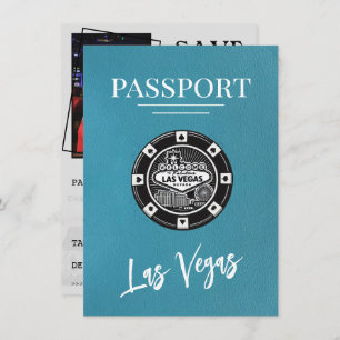Teal Las Vegas Passport Save The Date
