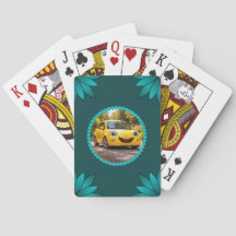 Teal Leaf Mandala Design on Dark Cyan