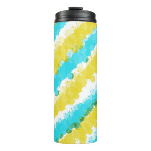 Teal & Lemon Bright Splatter Thermal Tumbler