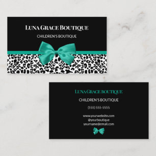 Teal Leopard Children’s Boutique Business Card