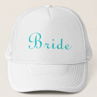 Teal Lettered Bride Hat