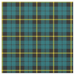 Teal light blue aqua yellow stripe plaid print2 fabric