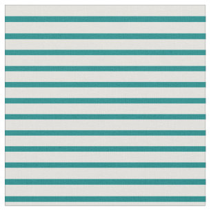 Teal & Light Cyan Coloured Lined Pattern Fabric