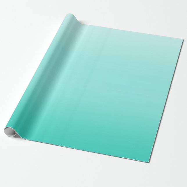 teal light fresh graduated levels wrapping paper (Unrolled)