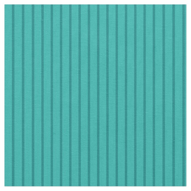 Teal & Light Sea Green Stripes Pattern Fabric (Close Up)