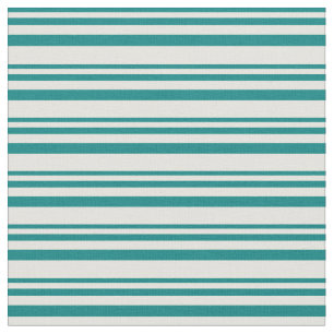 Teal & Light Yellow Coloured Lined/Striped Pattern Fabric