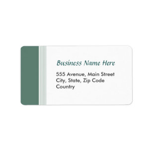 Teal Lined Label