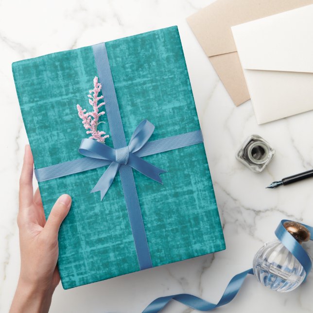 Teal Linen Wrapping Paper (Gifting)