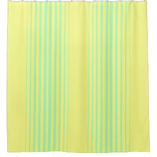 Teal lines shower curtain