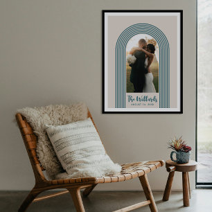 Teal Lombard Lines Arch Custom Photo Art Print