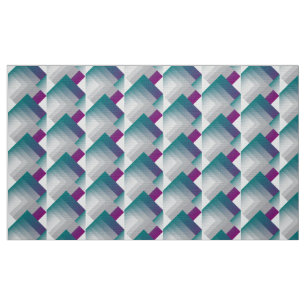 Teal magenta grey fabric