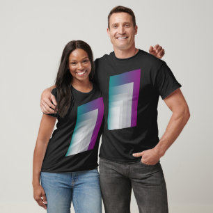 Teal magenta grey T-Shirt