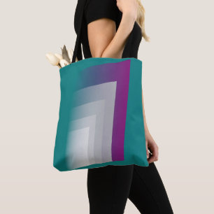 Teal magenta grey tote bag
