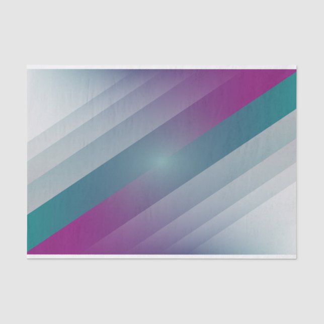 Teal magenta grey triangles tissue paper (Front)